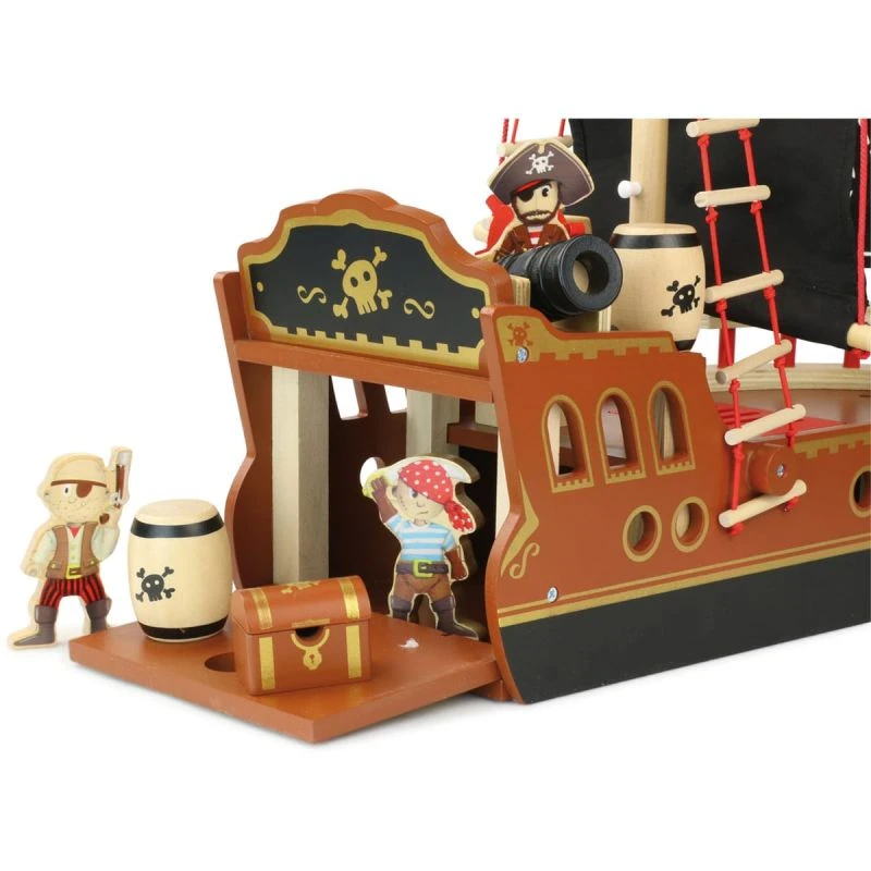 Bateau Pirate Jouet En Bois - Vilac 4 Bateau Pirate Jouet En Bois - Vilac – Image 2