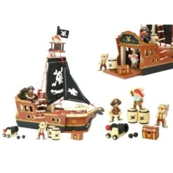 Bateau Pirate Jouet En Bois - Vilac 8 Bateau Pirate Jouet En Bois - Vilac -Enfants Jouets Magasin bateau pirate vilac 2