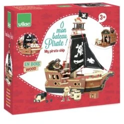 Bateau Pirate Jouet En Bois - Vilac 9 Bateau Pirate Jouet En Bois - Vilac -Enfants Jouets Magasin bateau pirate vilac 3