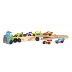 Camion Porte Voitures Avec 6 Voitures De Courses 9 Camion Porte Voitures Avec 6 Voitures De Courses -Enfants Jouets Magasin camion porte voitures avec 6 voitures de courses 3