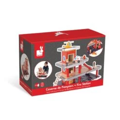 Janod Caserne De Pompiers En Bois -Enfants Jouets Magasin caserne de pompiers jouet en bois janod 1