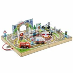 Circuit De Train En Bois Ville à Emporter