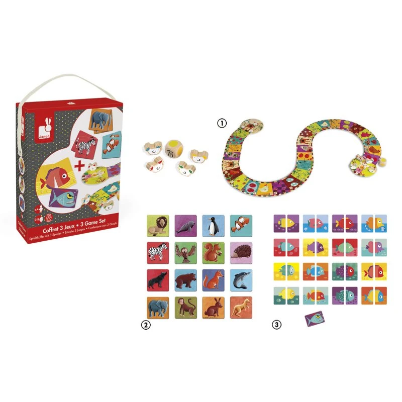 Janod Coffret 3 Jeux 4 Janod Coffret 3 Jeux – Image 2