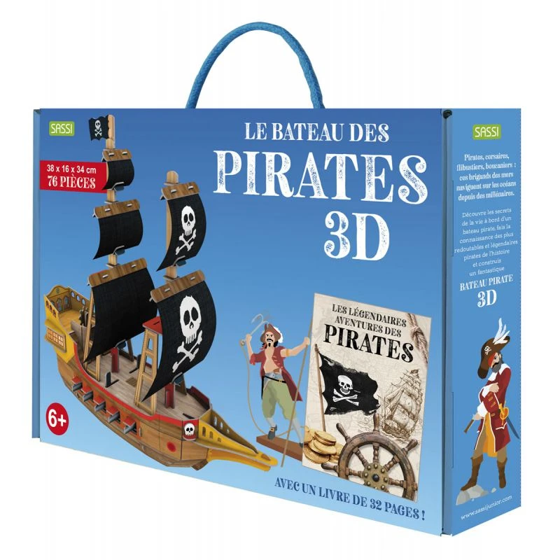 Construis Le Bateau Pirate En 3D - Livre Et Maquette 3 Construis Le Bateau Pirate En 3D - Livre Et Maquette