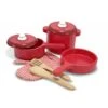Dinette En Bois Accessoires De Cuisine -Enfants Jouets Magasin dinette en bois accessoires de cuisine rouge