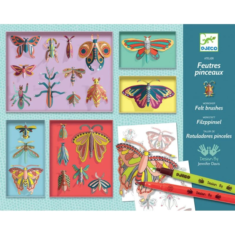 Feutres Pinceaux Cabinet De Curiosités Djeco 3 Feutres Pinceaux Cabinet De Curiosités Djeco