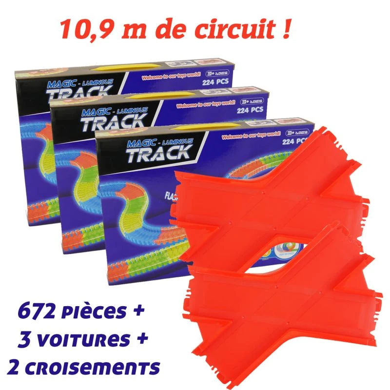 Giga Set Magic Tracks 672 Pièces + 2 Croisements 3 Giga Set Magic Tracks 672 Pièces + 2 Croisements