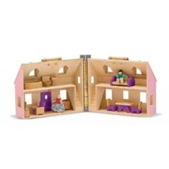 Maison De Poupée Complète Pliable Et Transportable -Enfants Jouets Magasin maison de poupee pliable et transportable 3