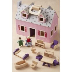 Maison De Poupée Complète Pliable Et Transportable -Enfants Jouets Magasin maison de poupee pliable et transportable 4