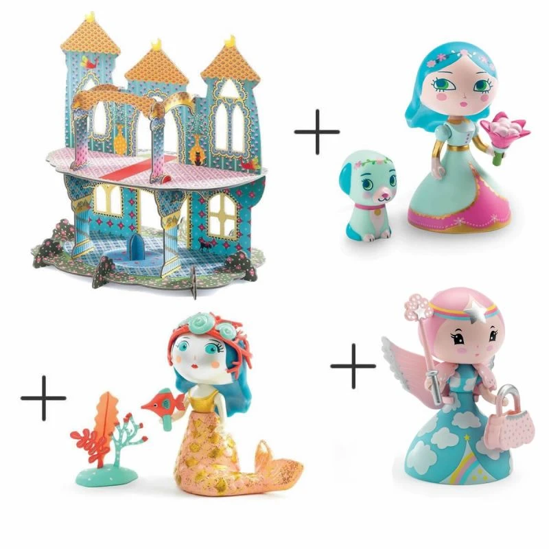 Djeco Pack Princesses + Château Des Merveilles 3 Djeco Pack Princesses + Château Des Merveilles