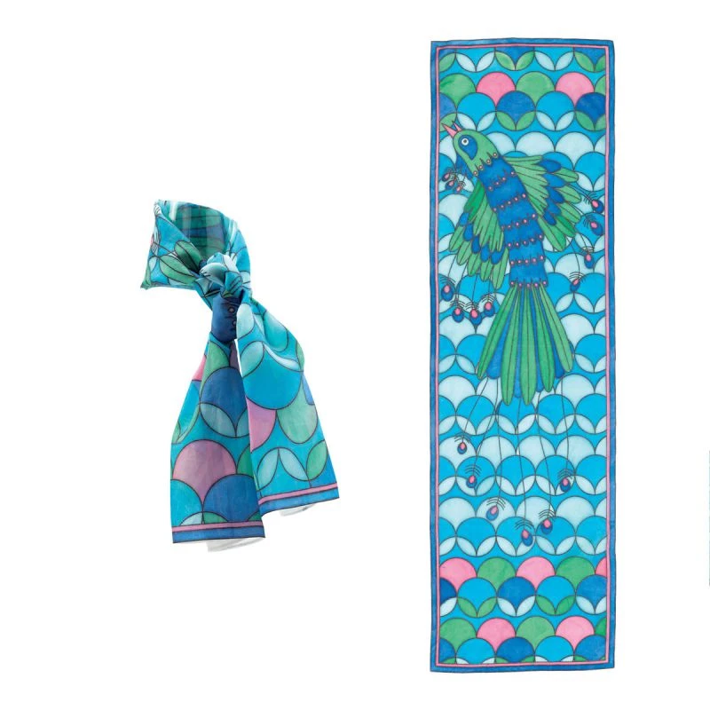 Peinture Sur Soie "Le Paon" - Djeco 5 Peinture Sur Soie "Le Paon" - Djeco – Image 3