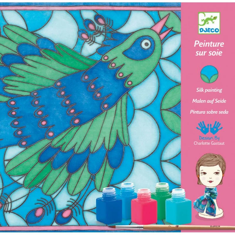 Peinture Sur Soie "Le Paon" - Djeco 3 Peinture Sur Soie "Le Paon" - Djeco