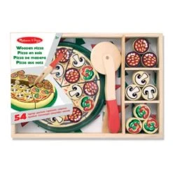 Pizza - Dînette En Bois -Enfants Jouets Magasin pizza dinette en bois 2