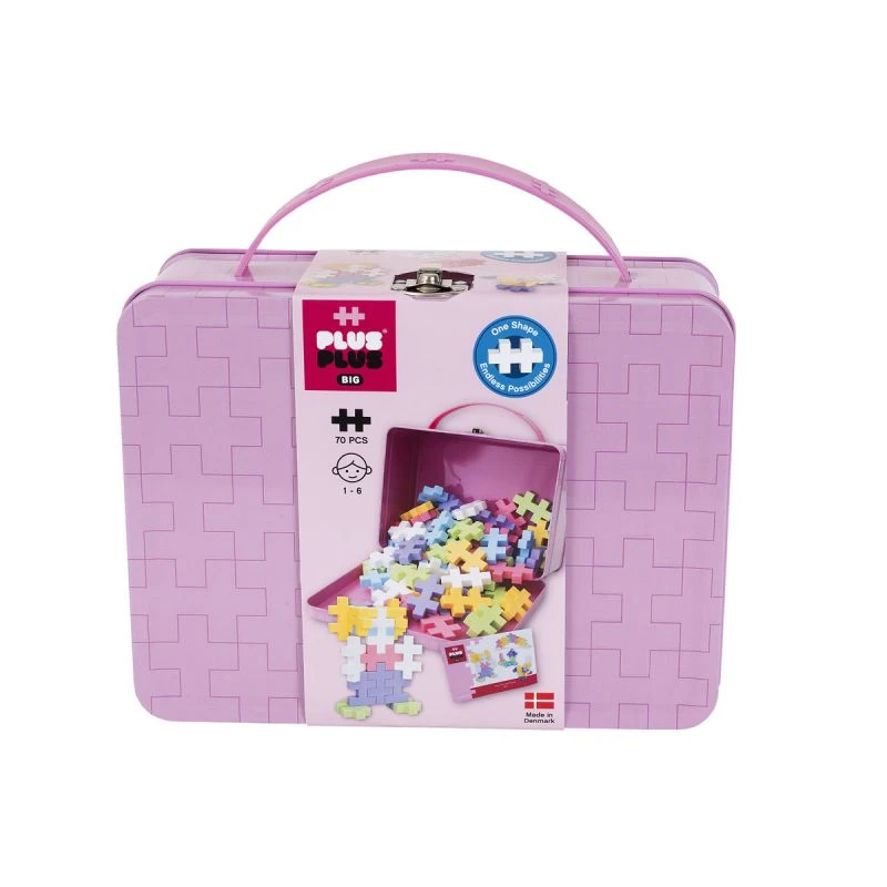 PLUS-PLUS Plus Plus Valisette En Métal Big Pastel - 70 Pièces 3 PLUS-PLUS Plus Plus Valisette En Métal Big Pastel - 70 Pièces