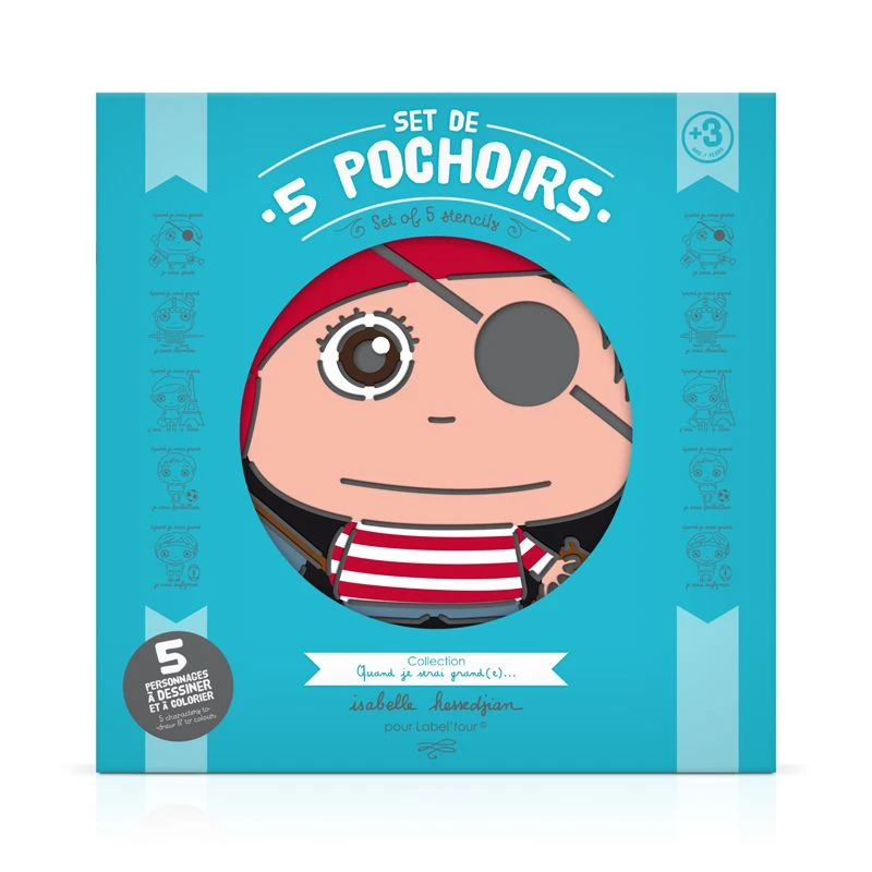 Set De 5 Pochoirs Garçon 3 Set De 5 Pochoirs Garçon