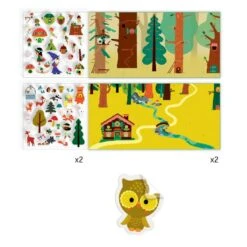 Djeco Stickers Repositionnables La Forêt Magique -Enfants Jouets Magasin stickers repositionnables la foret magique 1
