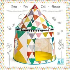 Tente Djeco Cabane Multicolore -Enfants Jouets Magasin tente djeco cabane multicolore 3